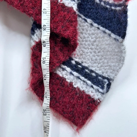 Sleeping On Snow Cardigan Open Front Waterfall Gray Blue Red Long Wool Blend - Picture 13 of 14